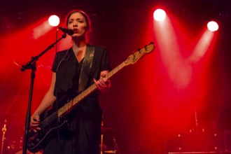 Bassist Betty Fischer from the Swiss indie rock band My Heart Belongs To Cecilia Winter performing