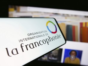 Stuttgart, Germany, 06-26-2024: Mobile phone with logo of Organisation internationale de la