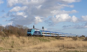 Train service on the railway line from the mainland to the island of Sylt on 20.03.2020