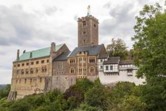 Scenic view on the castle Wartburg, UNESCO World Heritage near Eisenach, Thuringia