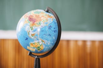 World globe classroom blurred background. Beautiful photo