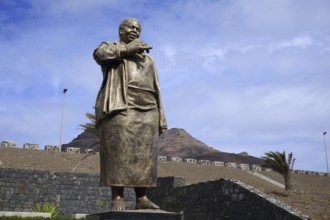 Statue of Cesaria Evora, famous singer, Cesaria Evora Airport, Aeroporto Internacional Cesaria