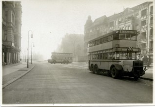 Public transport, bus no. 20 to Zehlendorf, 1930s, Berlin, Europe