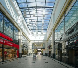 Shopping arcade, Marktgalerie, Marktplatz, Leipzig, Saxony, Germany, Europe