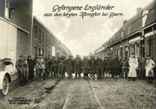 Captured Englishmen from the last battles near Ypres, 1914 - 1918, 1st World War, reproduction of a