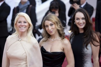 Cannes, France - 18.5.2024: Whitney Welch, Carey Sharpe and Jenna Kirshon on the red carpet during