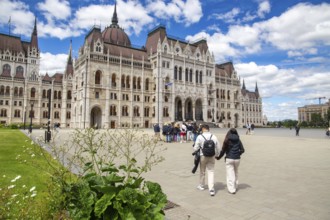 Parliament building in Budapest. The building is one of the city's landmarks