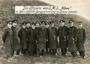 The officers of SMS Möwe. Corv. Captain Burggraf and Count zu Dohna-Schlodin, 1914 - 1918, 1st