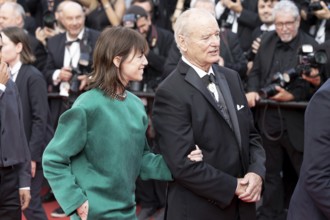 Cannes, France - 18.5.2024: Charlotte Gainsbourg and Bill Murray on the red carpet during the 78th