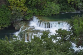 Skradinski buk waterfalls, Krka National Park, Sibenik-Knin region, Dalmatia, Croatia, Europe
