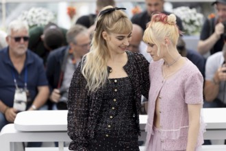 Cannes, France - 16.5.2024: Imogen Poots, Kristen Stewart during the Photocall The Chronology of