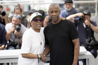 Cannes, France - 19.5.2024: Spike Lee, Denzel Washington during the photocall - Highest 2 Lowest -