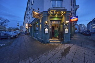 Irish Pub, MacGowan's The Irish Pub, residential and commercial building, parking boxes,