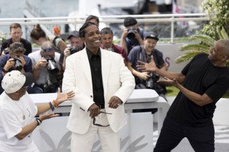 Cannes, France - 19.5.2024: Spike Lee, A$AP Rocky and Denzel Washington during the photocall for -