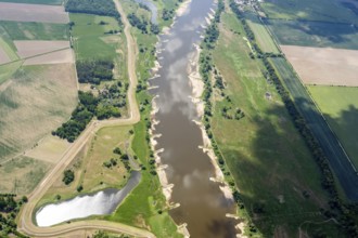 Germany, Europe, Saxony-Anhalt, Stendal, Elbe, dyke, dyke construction, flood protection, Elbe