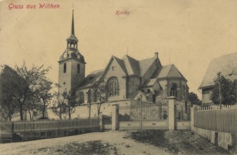 Historical postcard, picture postcard, Wilthen, Saxony, Germany, digitally enhanced reproduction of
