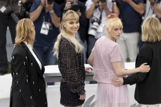 Cannes, France - 16.5.2024: Thora Birch, Imogen Poots, Kristen Stewart and Kim Gordon during THE