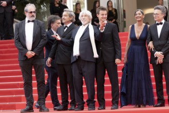 Cannes, France - 22.5.2024: Gustave de Kervern, Frédéric Niedermayer, Louis-Do de Lencquesaing,