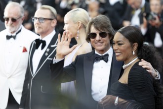 Cannes, France - 14.5.2024: Simon Pegg, Pom Klementieff, Tom Cruise and Angela Bassett during the