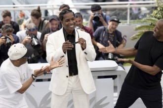 Cannes, France - 19.5.2024: Spike Lee, A$AP Rocky and Denzel Washington during the photocall for -