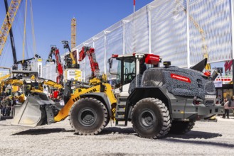 Presentation of autonomous vehicles. BAUMA Munich, 34th World's Leading Trade Fair for Construction
