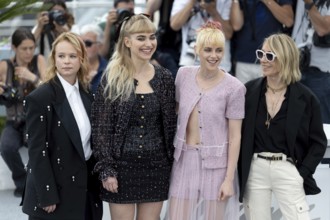 Cannes, France - 16.5.2024: Thora Birch, Imogen Poots, Kristen Stewart and Kim Gordon during THE