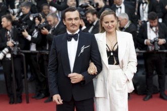 Cannes, France - 18.5.2024: Rupert Friend and Aimee Mullins on the red carpet during the 78th