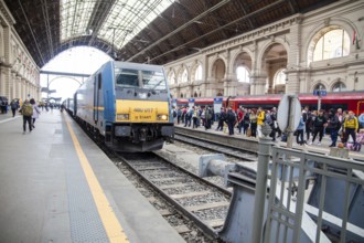 Interior view of Budapest-Keleti railway station
