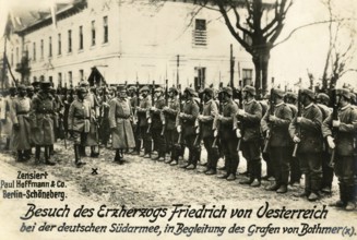 Visit of Archduke Friedrich of Austria to the German Southern Army, accompanied by Count von
