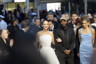 Cannes, France - 17.5.2024: Sissy Spacek, Jennifer Lawrence and Keith Stanfield on the red carpet