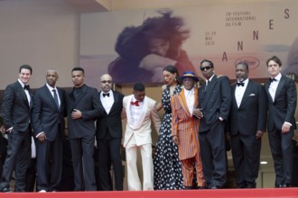 Cannes, France - 19.5.2024: Jason Michael Berman, Denzel Washington, Elijah Wright, Jeffrey Wright,