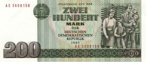 Banknote, 200 Mark, 1985, GDR, reproduction of a historical banknote
