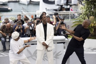 Cannes, France - 19.5.2024: Spike Lee, A$AP Rocky and Denzel Washington during the photocall for -