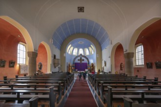 Interior of St Stephen's Church, Art Nouveau building with neo-Romanesque elements, built between