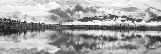 Hopfensee, Hopfen am See, near Füssen, Ostallgäu, Allgäu, Bavaria, Germany, Europe