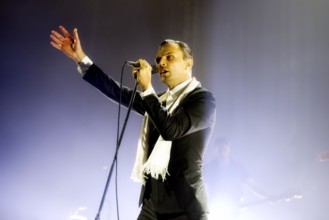 Theo Hutchcraft (singer) from HURTS live on 15 Years of Happiness Tour at Tempodrom Berlin on
