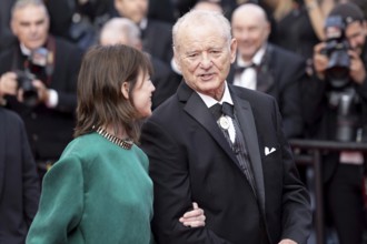 Cannes, France - 18.5.2024: Charlotte Gainsbourg and Bill Murray on the red carpet during the 78th