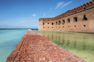 Old historic Spanish fort on Dry Tortugas Island, Florida, USA, North America