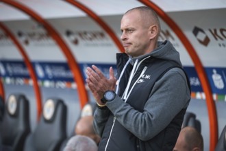 LUBIN, POLAND - OCTOBER 19, 2024: Football match Polish PKO Ekstraklasa between KGHM Zaglebie Lubin