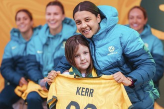 MELBOURNE, AUSTRALIA, JULY 11: Sam Kerr of Australia at the Matildas Women's World Cup squad