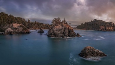 Sunset at Pewetole Island, Trinidad, California USA