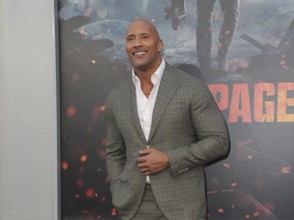 Dwayne Johnson at the Los Angeles premiere of 'Rampage' held at the Microsoft Theater in Los