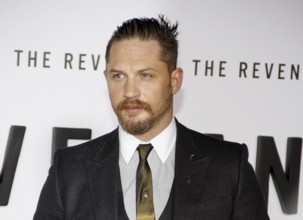 HOLLYWOOD, CA, Tom Hardy at the Los Angeles premiere of 'The Revenant' held at the TCL Chinese