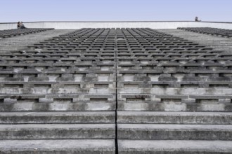 Stone steps viewing platform in the harbour