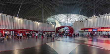 A picture of the entrance to the Ferrari World Yas Island, Abu Dhabi