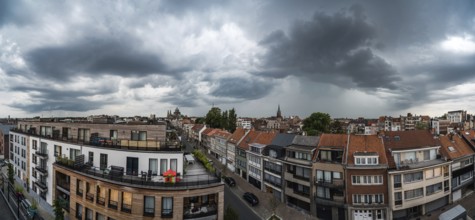 Jette, Brussels Capital Region, Belgium, 11 2 2019, View over a modern apartment block with the