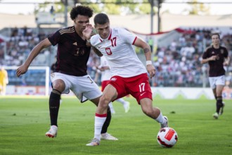 LEGNICA, POLAND - SEPTEMBER 11, 2023: Friendly football match under 20 Elite League Poland vs