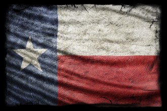 Texas Flag, Grunge Texture Background
