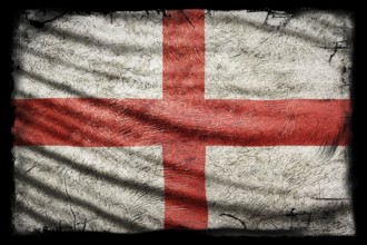 England Flag, Grunge Texture Background
