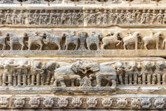 Details from Jagdish Temple, Udaipur, Rajasthan, India, Asia